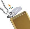 Golden Engraved Flower Portable Cigarette Case with Sealed Ashtray - 4