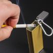 Black Engraved Flower Portable Cigarette Case with Sealed Ashtray - 5