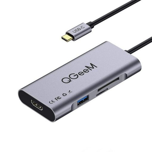 QGeeM 7 in 1 Multifunctional USB3.0 Type-C Hub Adapter QG-UH07-3 - 1