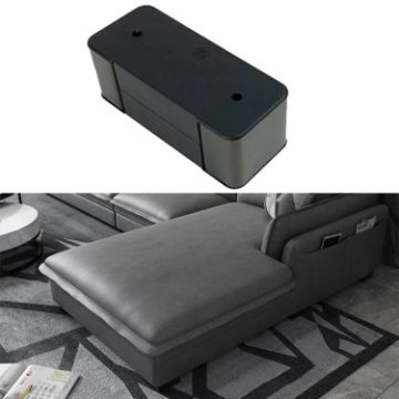 Stainless Steel Sofa Booster Pad, 5cm Thick, Rectangular, Gun Black - 1