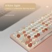Mofii GEEZER G7 107-Key Pink Mechanical Keyboard: Wired/Wireless/Bluetooth - 5