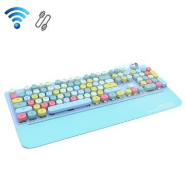 Mofii GEEZER G7 107 Key Wired/Wireless/Bluetooth Keyboard (Blue) - 1