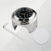 Silver Shell Black Background Motorcycle Handlebar Clock - 1