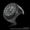 Silver Shell Black Background Motorcycle Handlebar Clock - 5