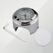 Silver Shell White Background Aluminum Alloy Motorcycle Clock - 1
