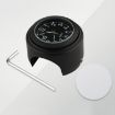 Aluminum Alloy Motorcycle Handlebar Clock, Black on Black - 1