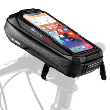 WILD MAN X3 0.5L Hard Shell Bike Phone Bag with Touch Screen (Red) - 1