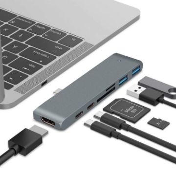 USB-C to 4K HDMI Hub Docking Station TF/SD Reader for MacBook Pro - 1