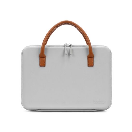 Baona BN-F020 Gray Waterproof Wear-resistant Leather Computer Bag - 1