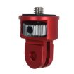 Red Titanium 1/4 Inch Screw Converter Tripod Adapter for Sport Camera - 1