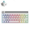 Ajazz K620T 62 Keys Bluetooth Mechanical Keyboard, Blue Shaft White - 1