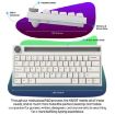 Ajazz K620T 62 Keys Bluetooth Mechanical Keyboard, Blue Shaft White - 6