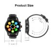 LOANIY DT70 Smart Call Watch - Analog Digital Display, Black Silicone - 3