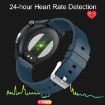 LOANIY E80 1.3" Heart Rate Smart Watch, Black Leather Strap - 5