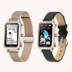 LOANIY HT2 Smart Watch, 1.28" Heart Rate Pedometer, Gold Leather - 2