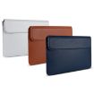 PU08DZ 13.3" Leather Laptop Liner Bag & Stand, Sapphire Blue Bag - 2