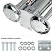 Electric Car Horn Double-Tube ST-1018S with Relay, 600DB Metal - 5