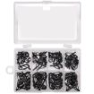 80 PCS Top Ring Leading Eye Rod Accessories, Iron+Ceramic (Black) - 1