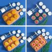 Moon Festival Pastry Mold Set - 2 PCS, Round Hand-Pressed, Model 10 - 2