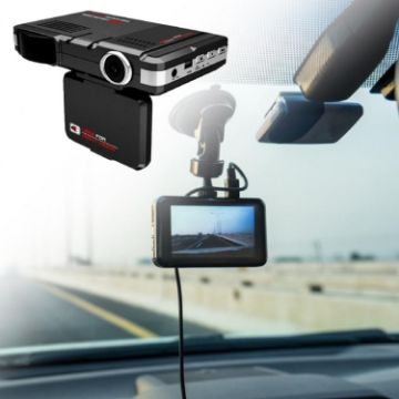 VG1 2-in-1 Car Radar Detector & Driving Recorder Warning System - 1