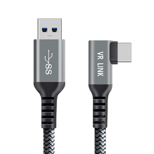 USB3.2 Gen1 VR Link For Oculus Quest 2, 3M Braided Aluminum Wire - 1