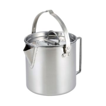 Portable Stainless Steel Picnic Kettle Teapot Cooker Pot (Silver) - 1