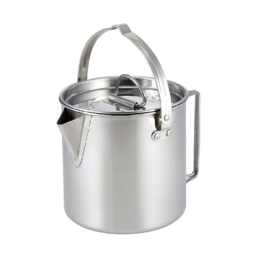 Portable Stainless Steel Picnic Kettle Teapot Cooker Pot (Silver) - 1
