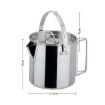 Portable Stainless Steel Picnic Kettle Teapot Cooker Pot (Silver) - 3