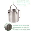 Portable Stainless Steel Picnic Kettle Teapot Cooker Pot (Silver) - 5
