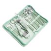 22 PCS Green Stainless Steel Nail Clipper & Art Tool Set - 1
