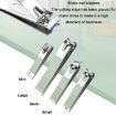 22 PCS Green Stainless Steel Nail Clipper & Art Tool Set - 4