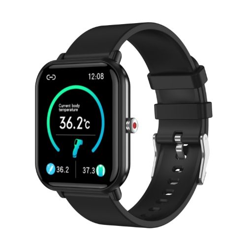 Q9 Pro Smart Watch 1.7" HD, Temp & Heart Rate Monitor (Black) - 1