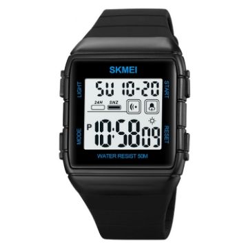 SKMEI 1960 Blue Silicone Strap Waterproof Electronic Watch - 1