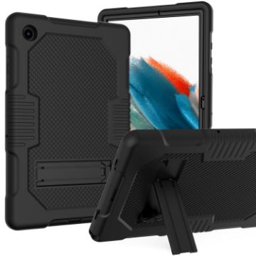 Samsung Galaxy Tab A8 10.5 Case, Shockproof Silicone + PC, Black - 1