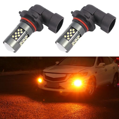1 Pair 9006 12V 7W Orange Strobe LED Car Fog Light - 1