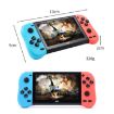 Retro X50 Handheld Game Console 5.1" Screen, 8G, 6000+ Games (Red/Blue) - 6