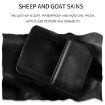 Sheepskin Leather Car Console Hanging Storage Bag (Brown) - 3