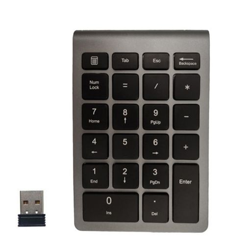 BT304 Mini Wireless Laptop Keyboard, 22 Keys, 2.4G, Gray - 1
