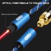 EMK 2m Blue Male to Female SPDIF Digital Optical Audio Cable - 4