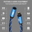 EMK 3m Blue Male to Female SPDIF Optical Audio Extension Cable - 5