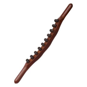 Carbonized Double Row 20-Bead Massage Meridian Dredging Stick - 1
