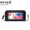 RFID Anti-theft Touch Screen Cross-Body Phone Bag (Black) - 1