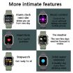 KR06 Smart Watch: 1.8" Monitor, Heart Rate & BP, Call - Black - 6