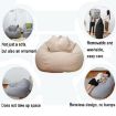 Corn Yellow Fabric Cover Lazy Sofa Bean Bag Chair, 90x110cm - 6