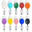 68cm Retractable Zinc Alloy Badge Reel Lanyard Holder (Orange) - 2
