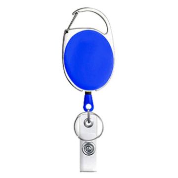 Navy Blue 68cm Retractable Zinc Alloy ID Badge Reel Holder - 1