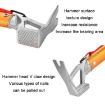 Orange Multifunctional Tent Hammer  Outdoor Camping Ground Nail Tool - 3
