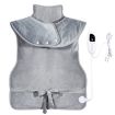 Electric Heated Shawls & Blankets with UK Plug (Silver Gray) - 2