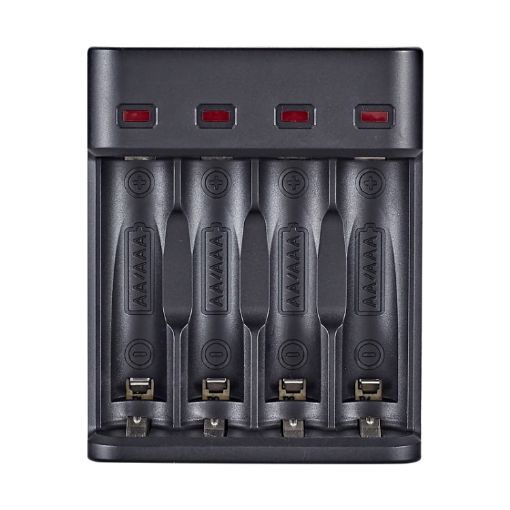 BMAX BH-804U AA/AAA 4 Slot USB Charger with Rechargeable Batteries - 1