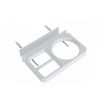 Wall Mount 2-in-1 Hair Dryer & Bathroom Shelf (White) - 1